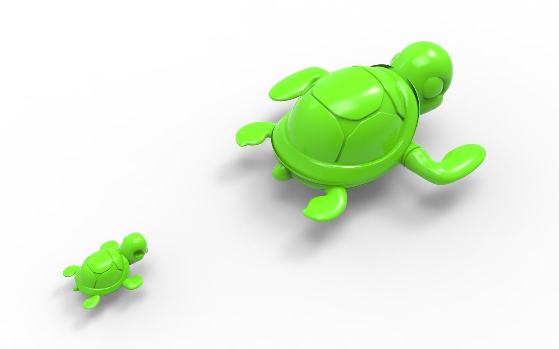 Sea Turtle bath toy 3D print model_5