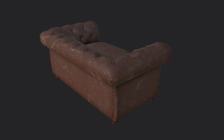 Sofa and furniture asset-prop gameready lowpoly PBR Low-poly 3D model_48