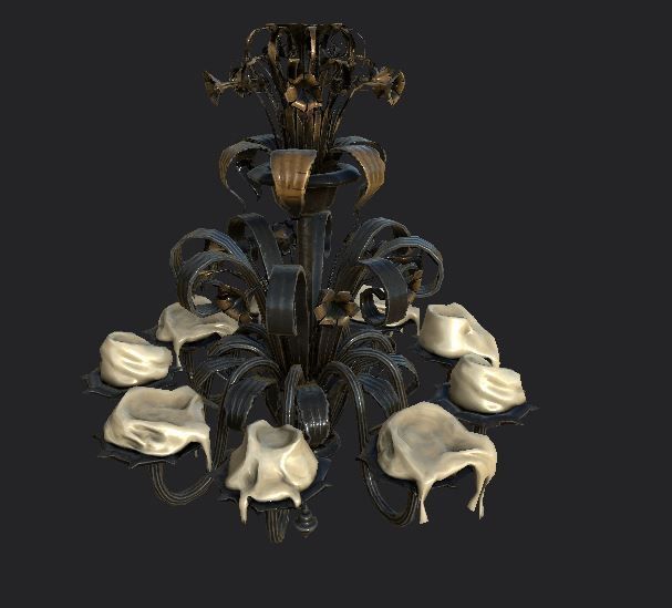 Sofa and furniture asset-prop gameready lowpoly PBR Low-poly 3D model_36