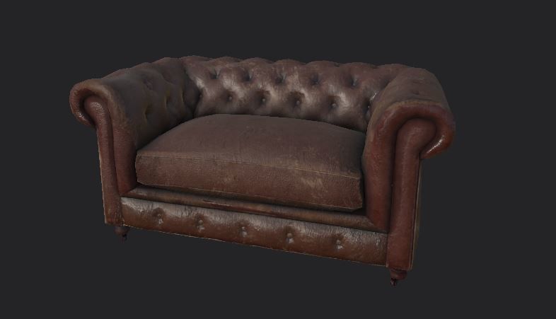 Sofa and furniture asset-prop gameready lowpoly PBR Low-poly 3D model_47