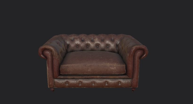 Sofa and furniture asset-prop gameready lowpoly PBR Low-poly 3D model_46