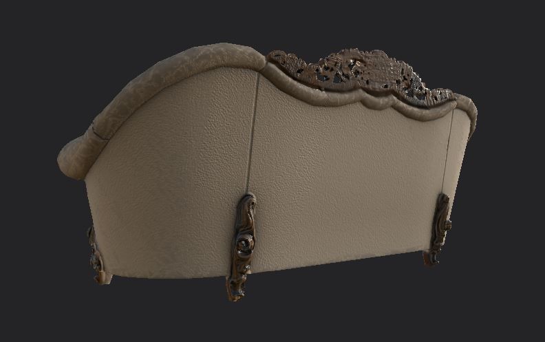 Sofa and furniture asset-prop gameready lowpoly PBR Low-poly 3D model_6