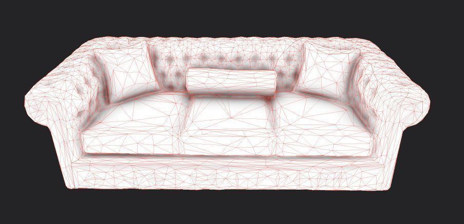 Sofa and furniture asset-prop gameready lowpoly PBR Low-poly 3D model_52