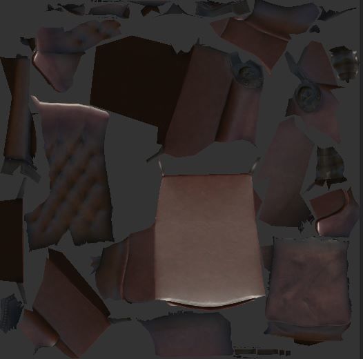 Sofa and furniture asset-prop gameready lowpoly PBR Low-poly 3D model_45