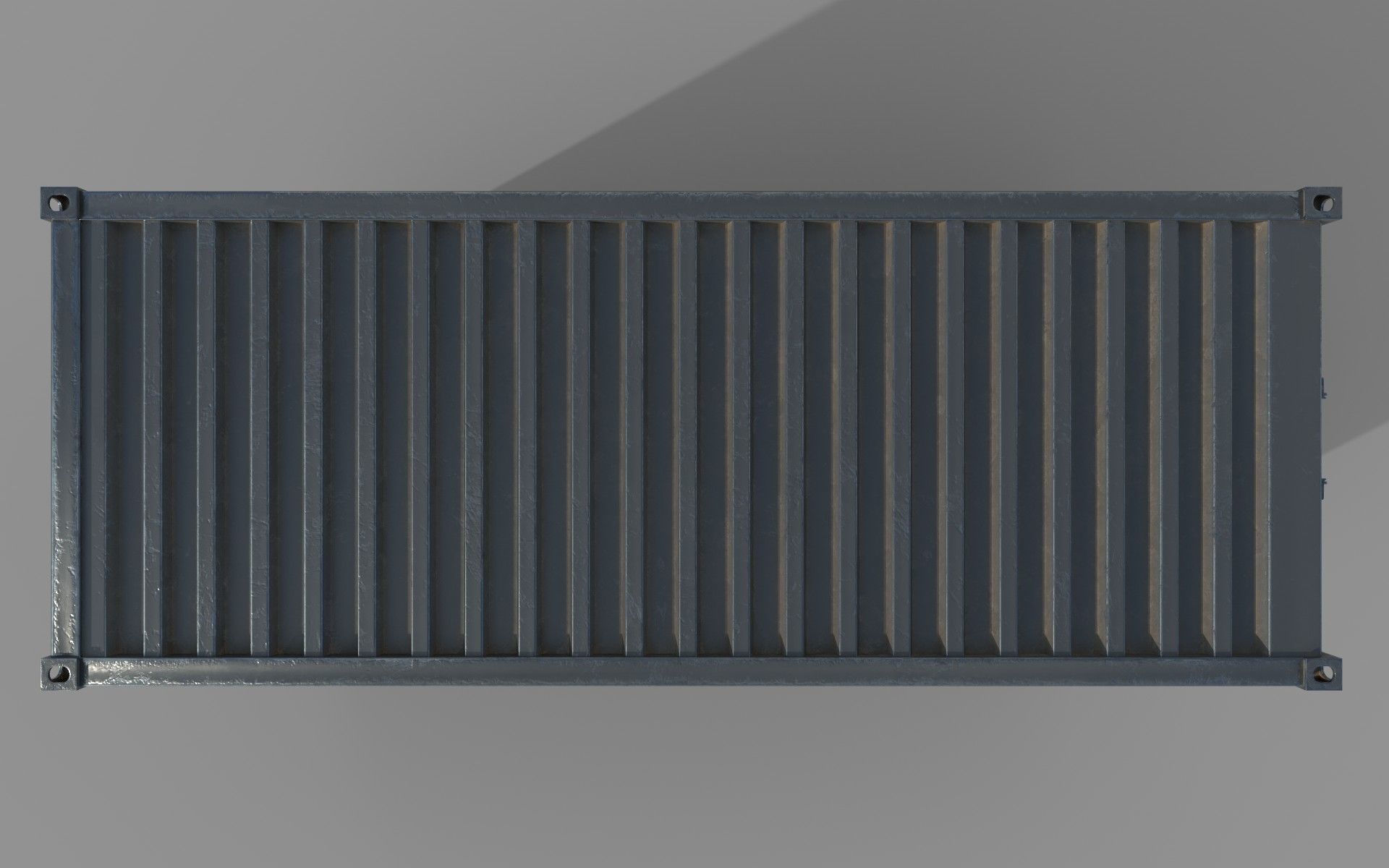 Gray Shipping Container PBR Low-Poly Game Ready 3D Model Low-poly 3D model_6