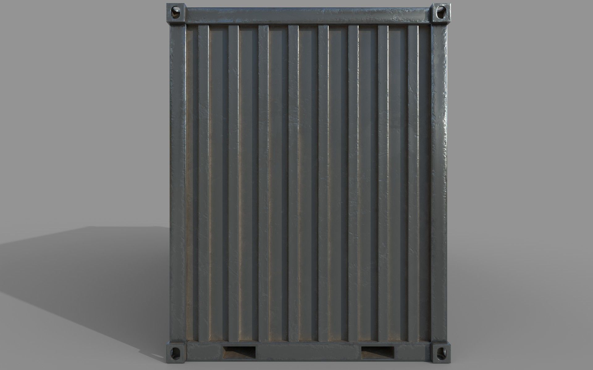 Gray Shipping Container PBR Low-Poly Game Ready 3D Model Low-poly 3D model_4