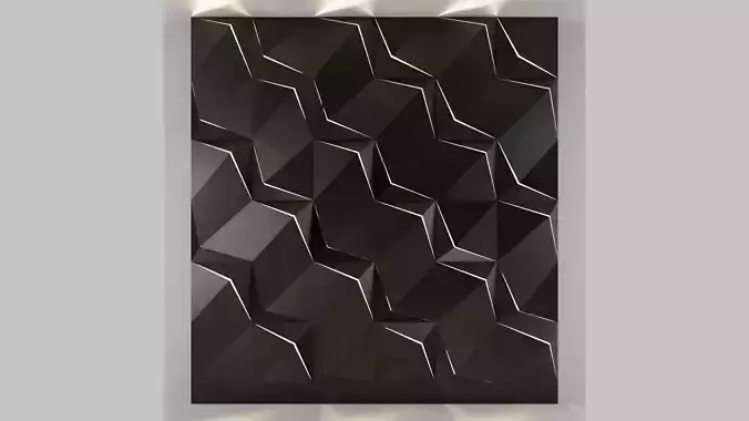 3d panel 03 Low-poly 3D model