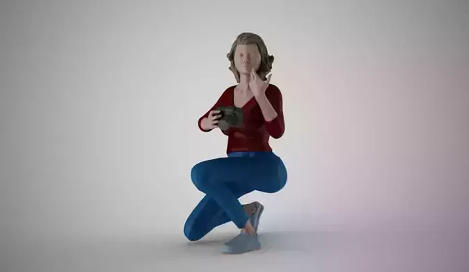 Photographer Girl 3D print model
