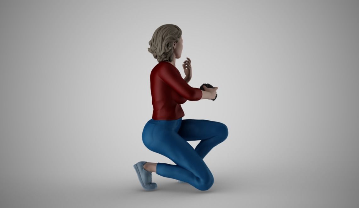 Photographer Girl 3D print model_8