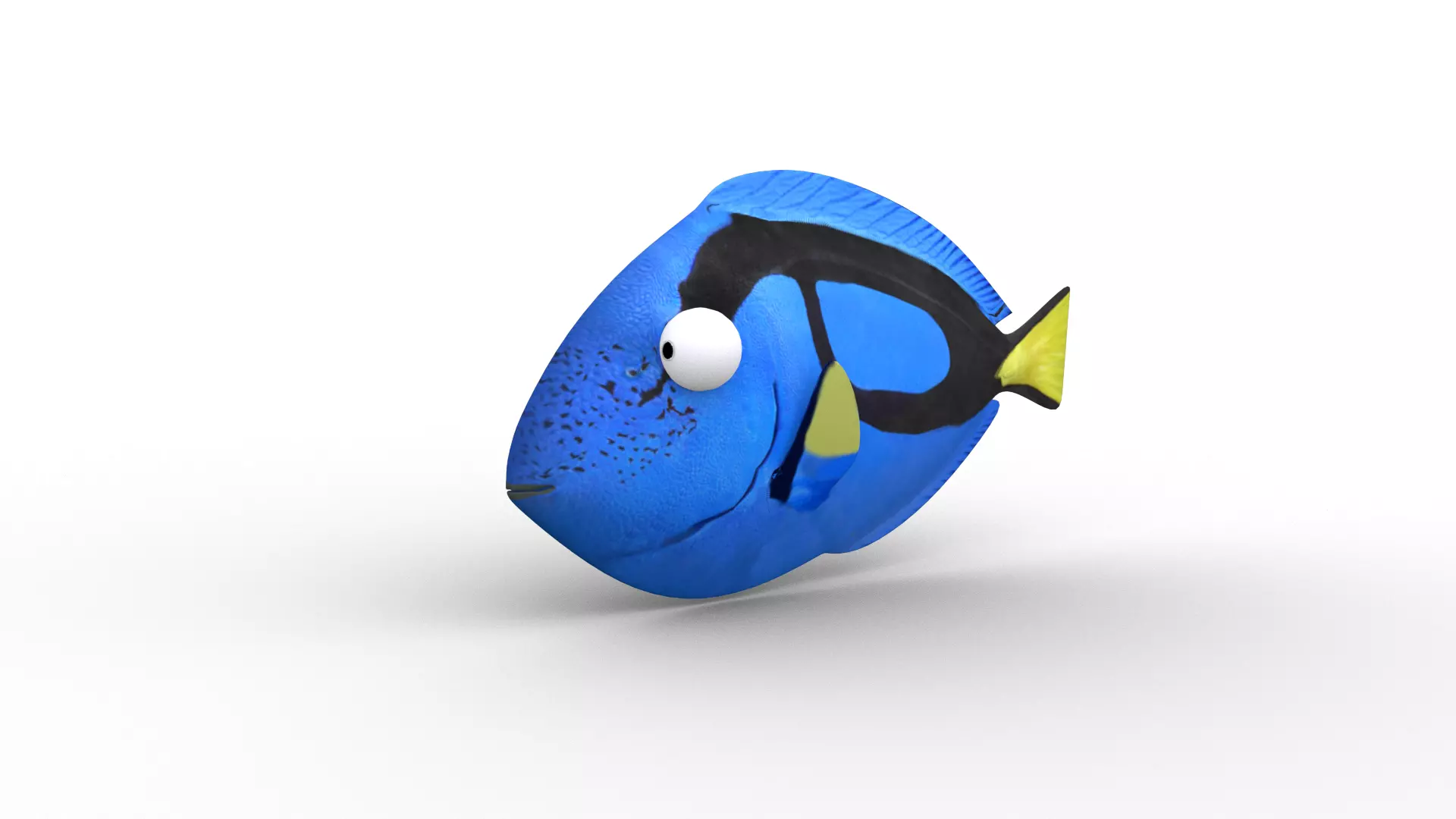 Dory from Nemo - Cartoon Fish - Rigged Low-poly 3D model_0