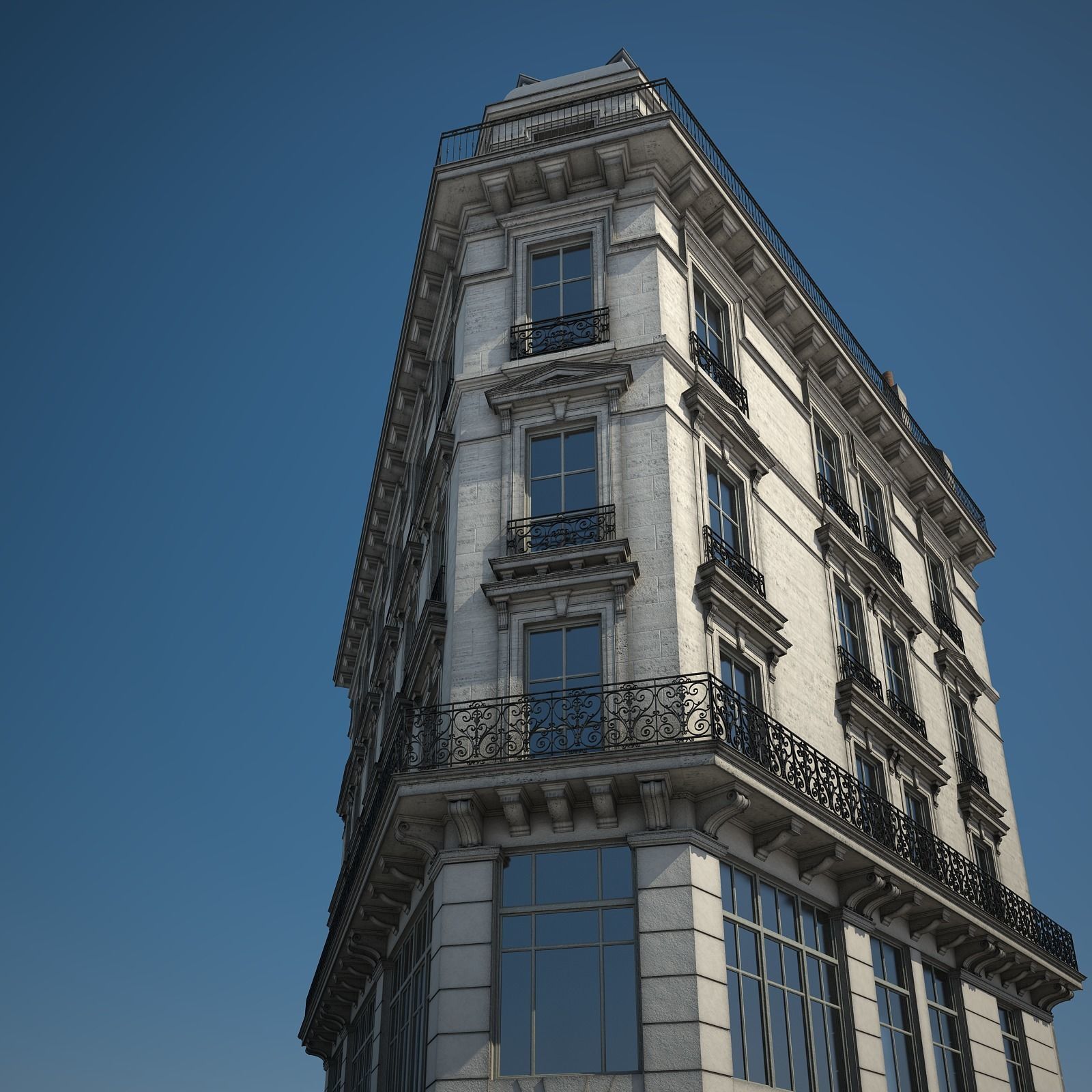 Old Building XI 3D model_6