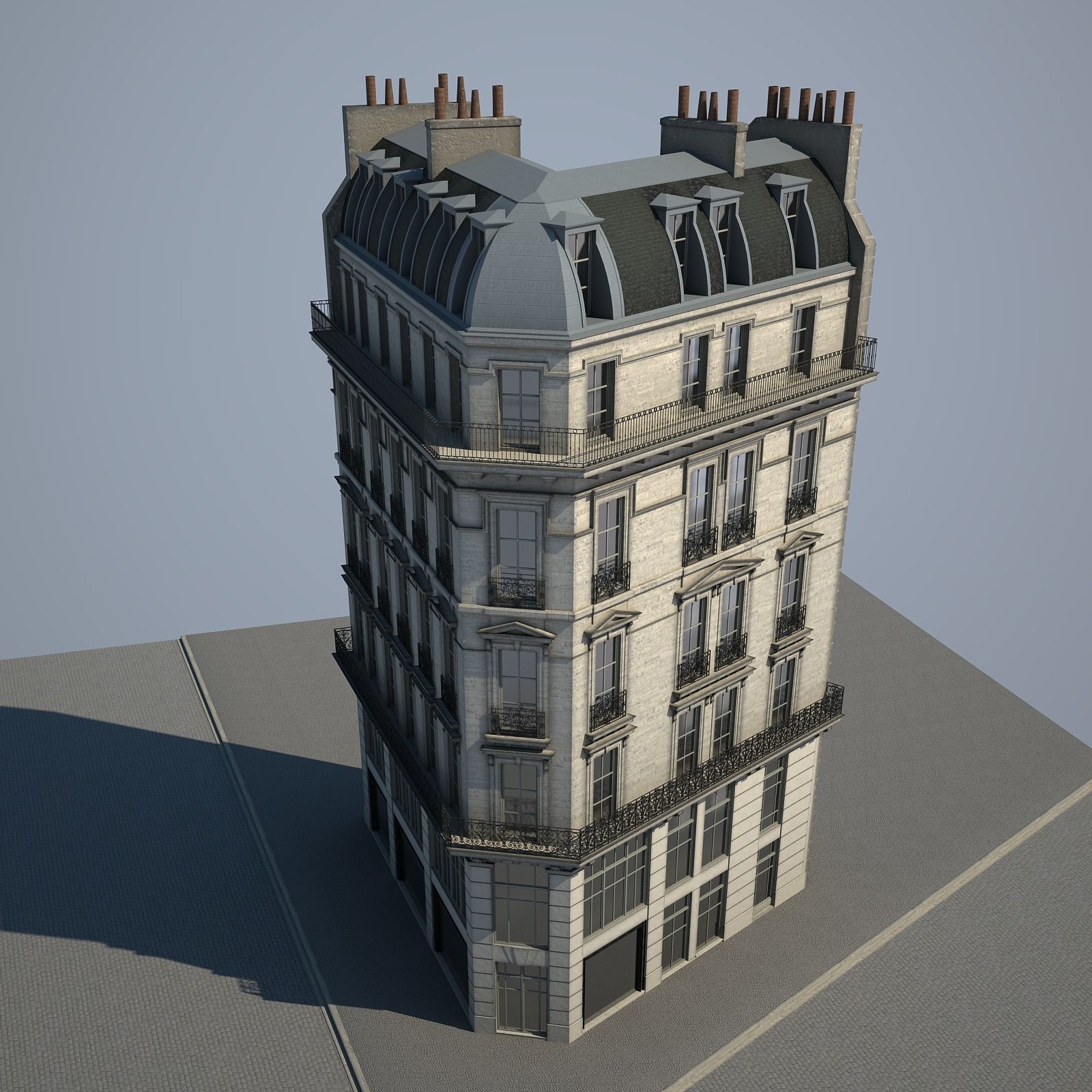 Old Building XI 3D model_8