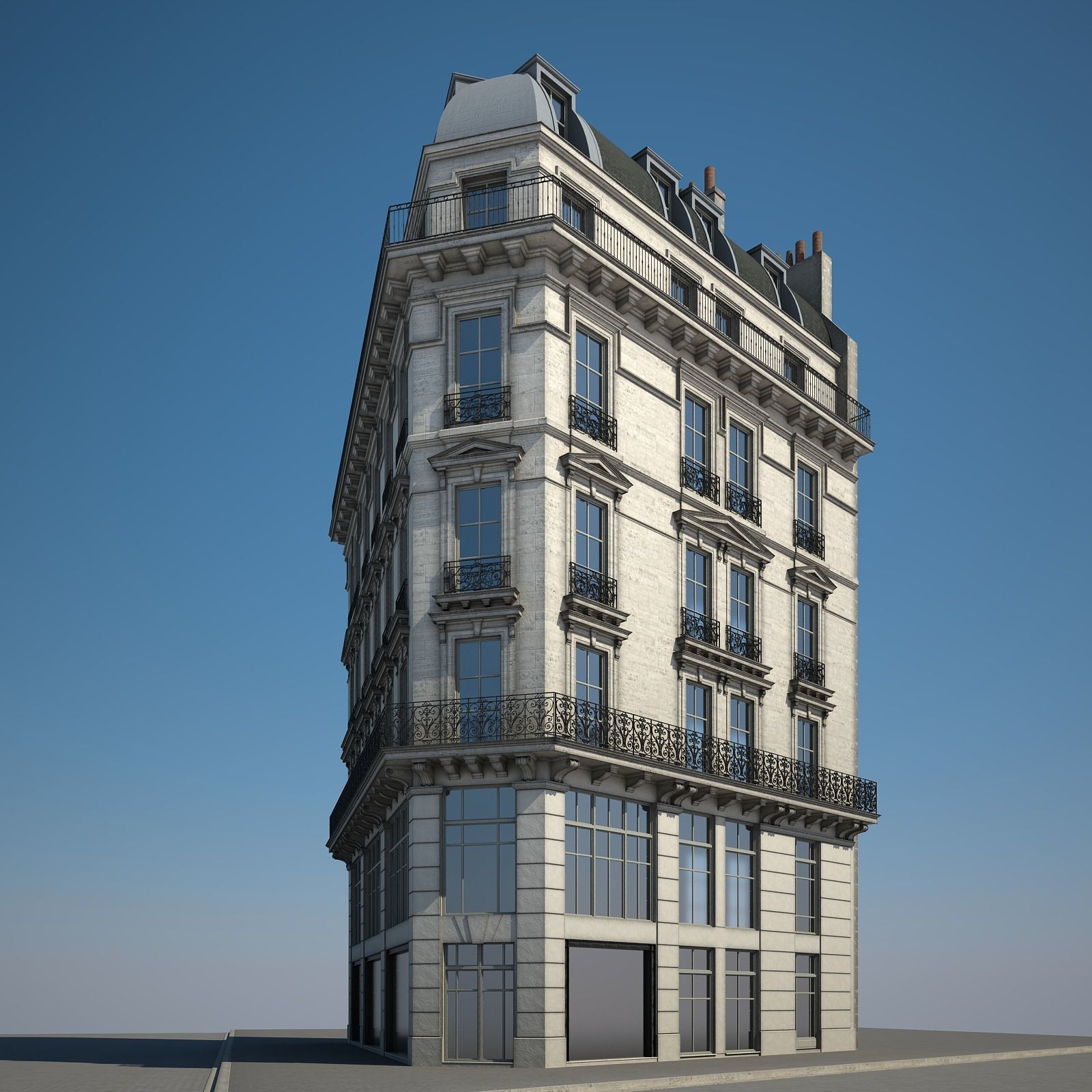 Old Building XI 3D model_3