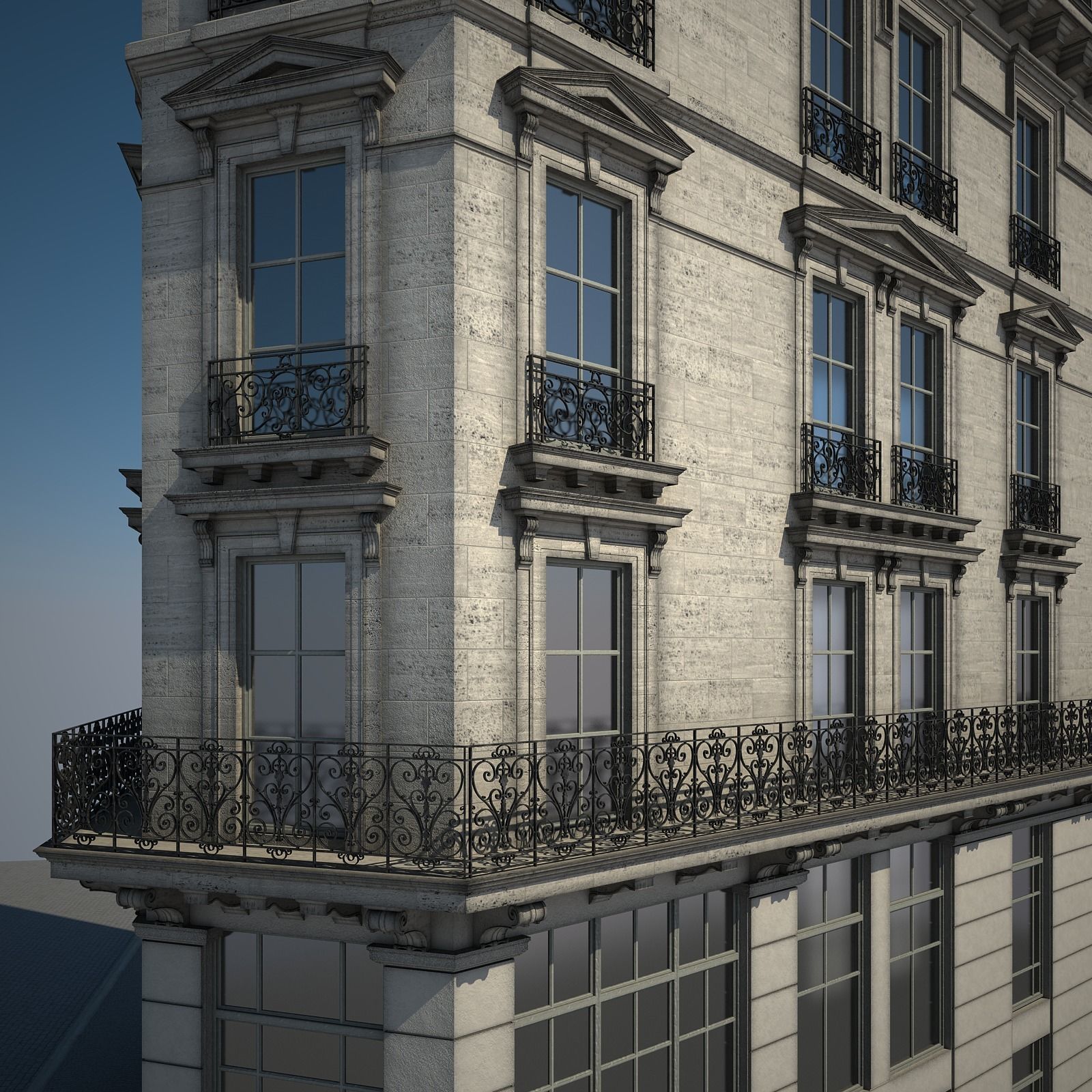 Old Building XI 3D model_10