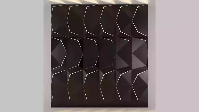 3d panel 07 Low-poly 3D model