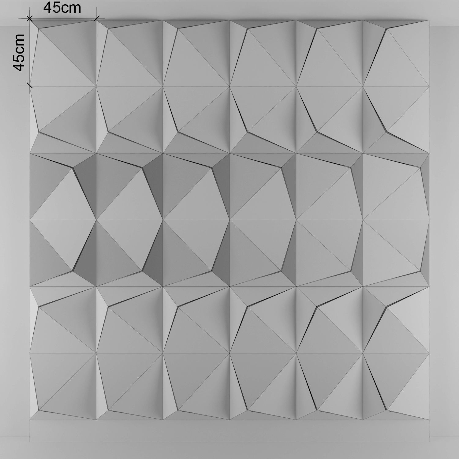 3d panel 07 Low-poly 3D model_4