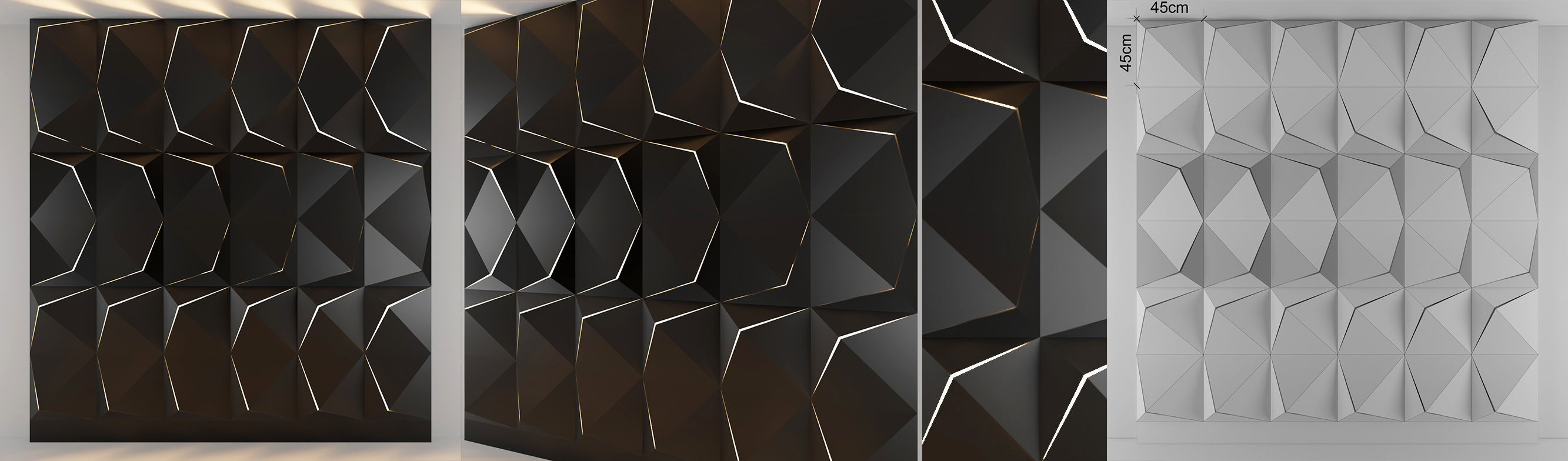 3d panel 07 Low-poly 3D model_1