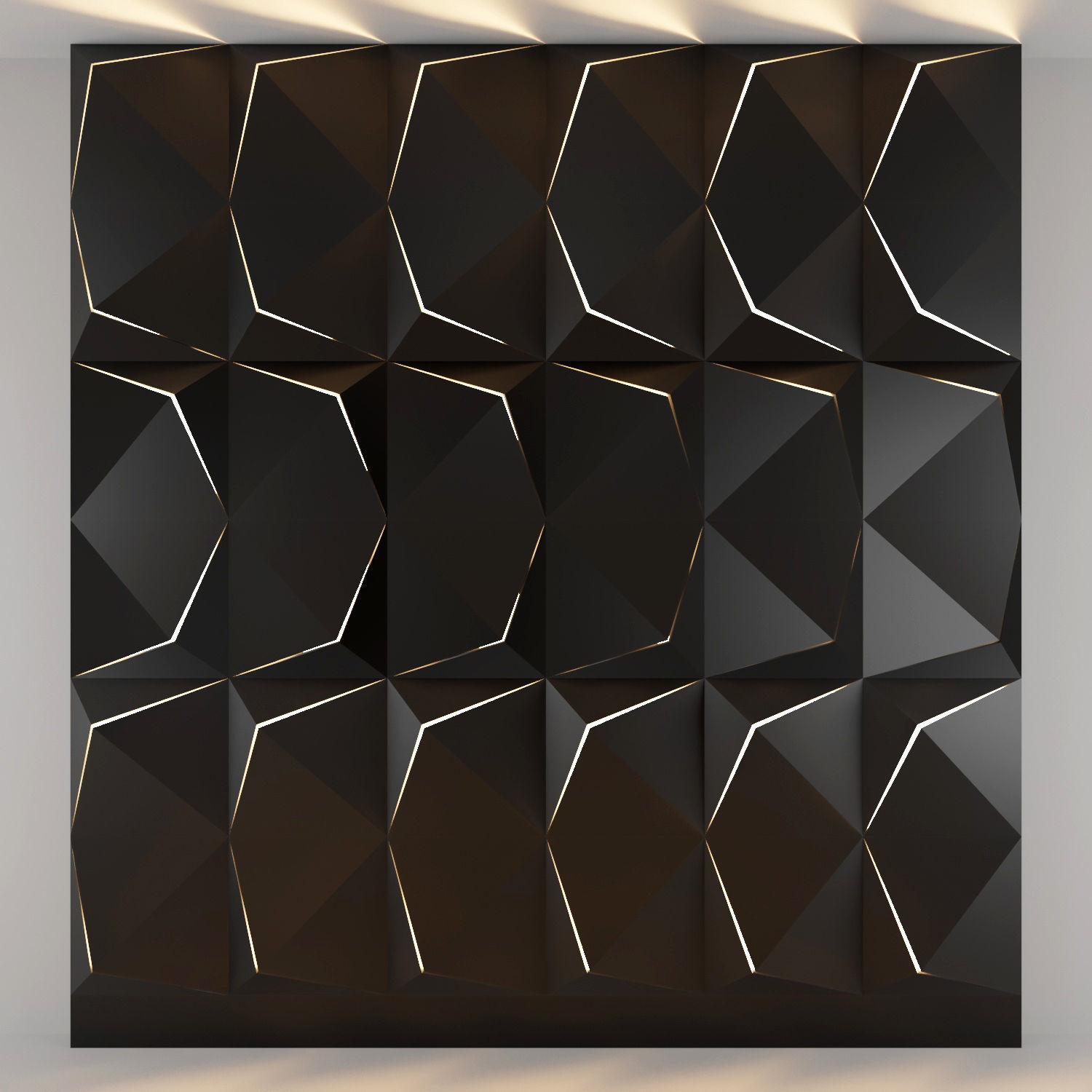 3d panel 07 Low-poly 3D model_2