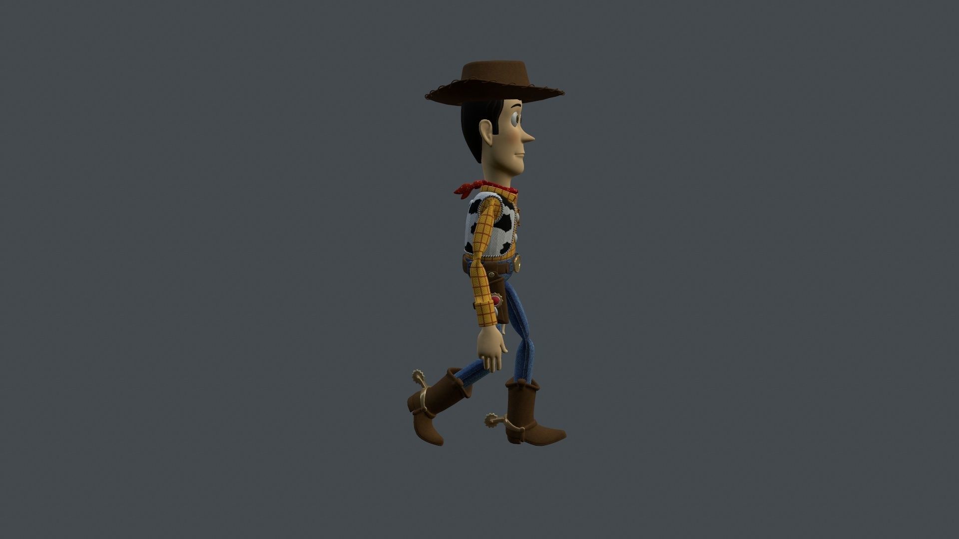 WUDY-005 Walking Animation Low-poly 3D model_4