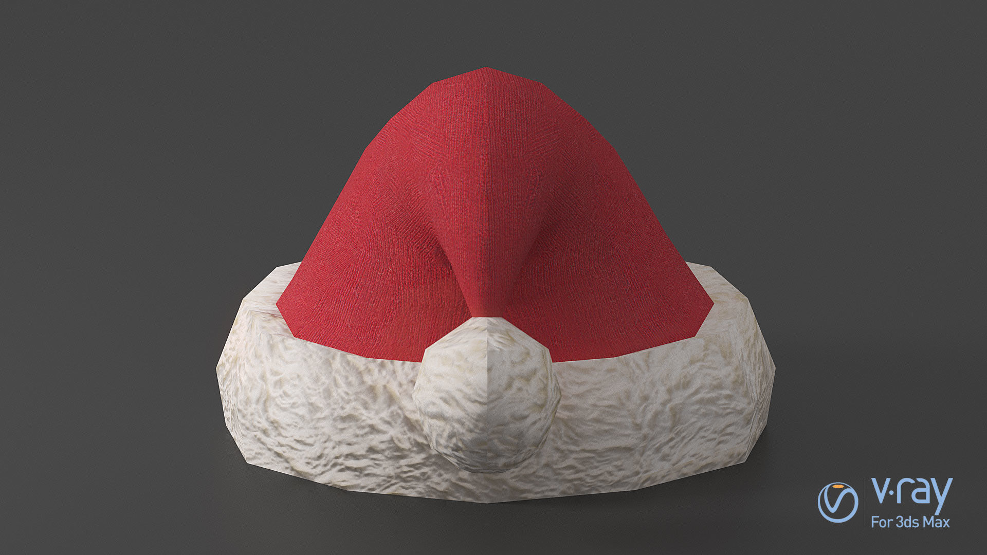 Low-Poly Santa Hat Low-poly 3D model_5