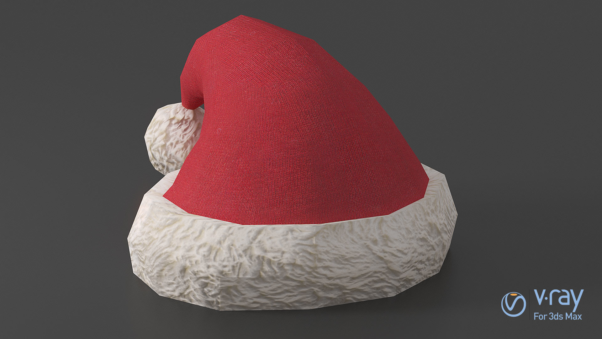 Low-Poly Santa Hat Low-poly 3D model_7