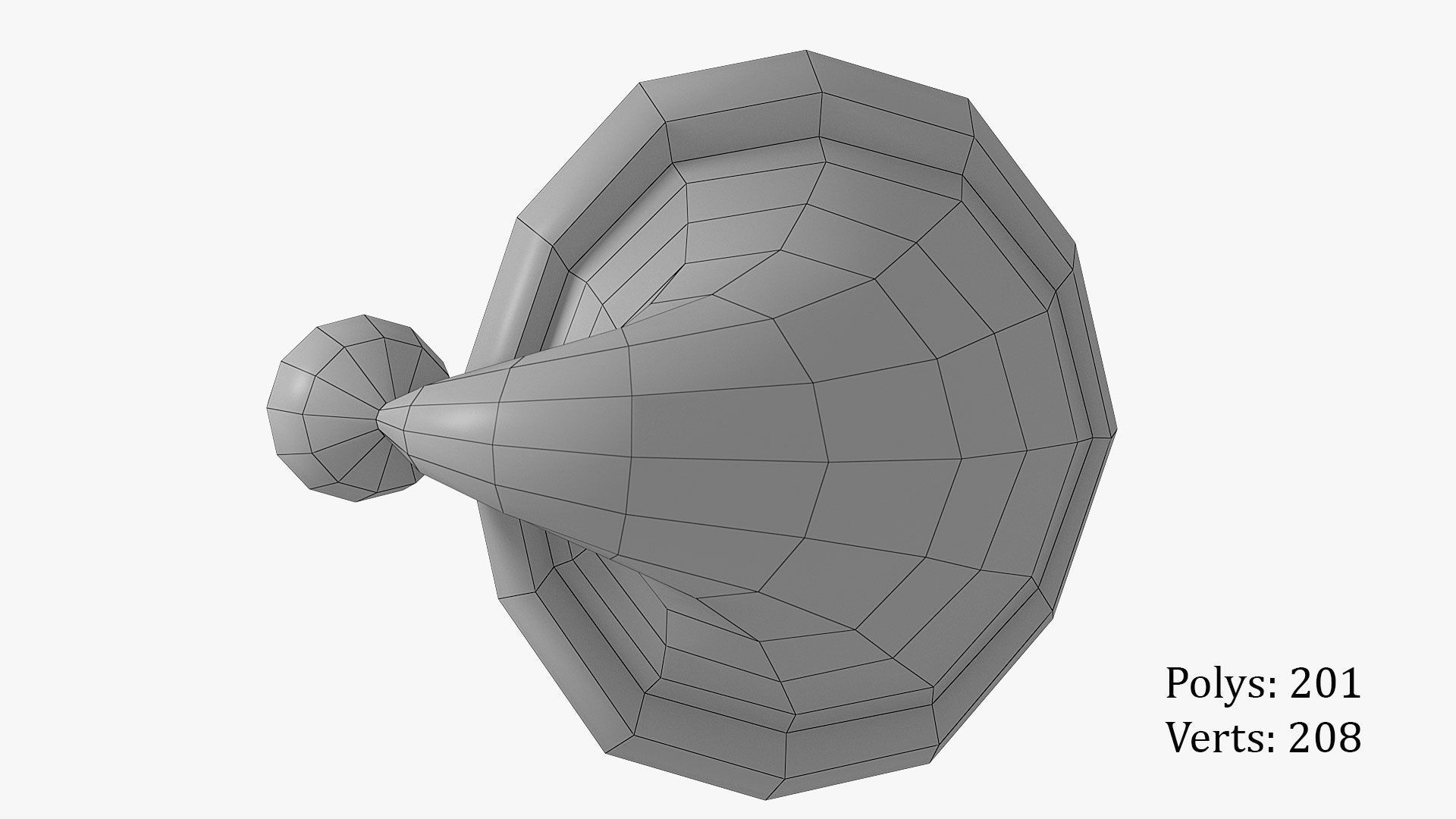 Low-Poly Santa Hat Low-poly 3D model_13