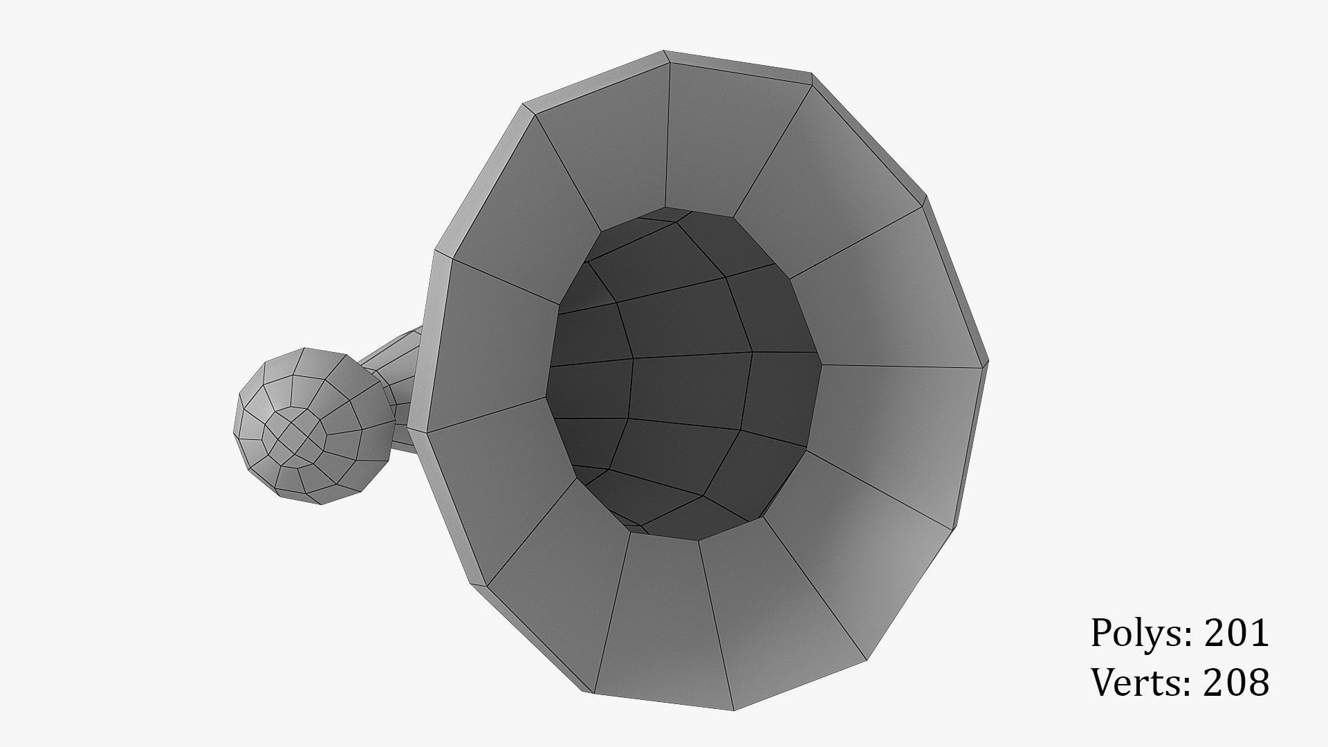 Low-Poly Santa Hat Low-poly 3D model_12