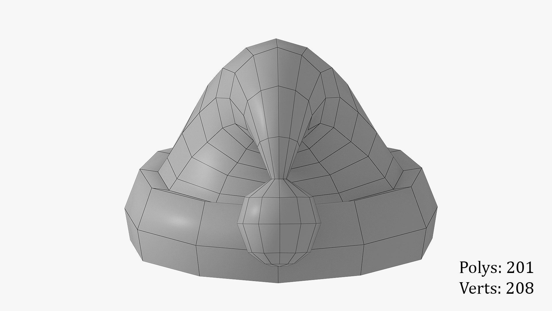 Low-Poly Santa Hat Low-poly 3D model_11