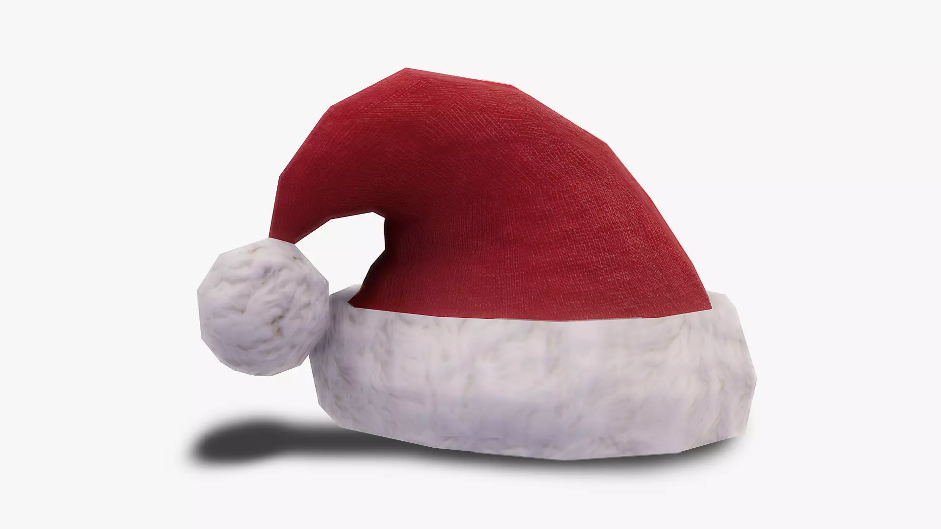Low-Poly Santa Hat Low-poly 3D model_0