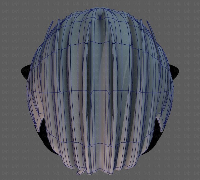 3D Hair style for boy V66 Low-poly 3D model_34