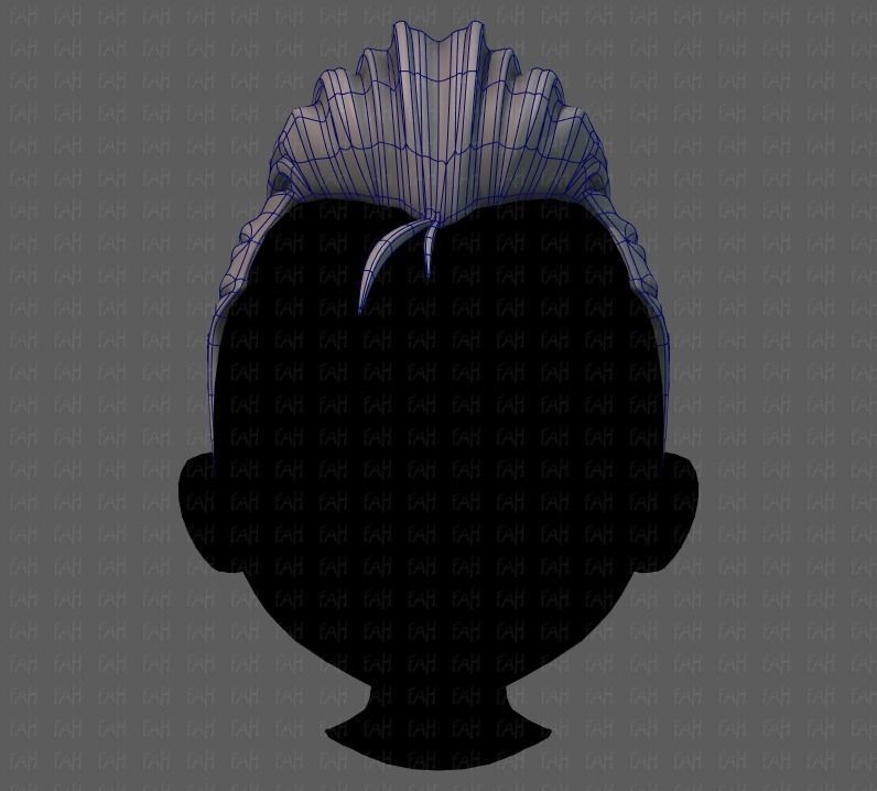 3D Hair style for boy V66 Low-poly 3D model_9