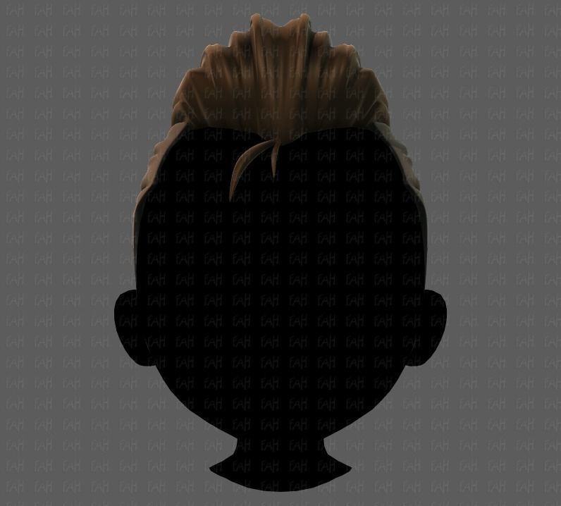 3D Hair style for boy V66 Low-poly 3D model_1