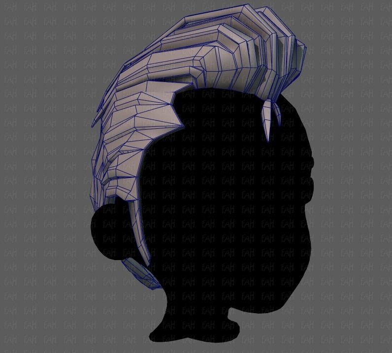 3D Hair style for boy V66 Low-poly 3D model_26