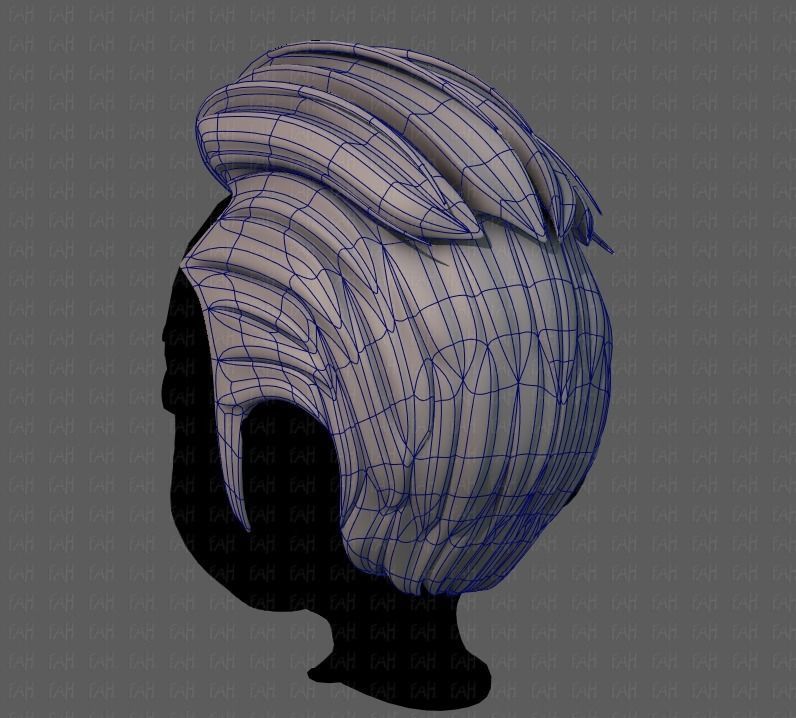 3D Hair style for boy V66 Low-poly 3D model_14