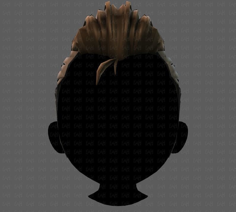 3D Hair style for boy V66 Low-poly 3D model_17