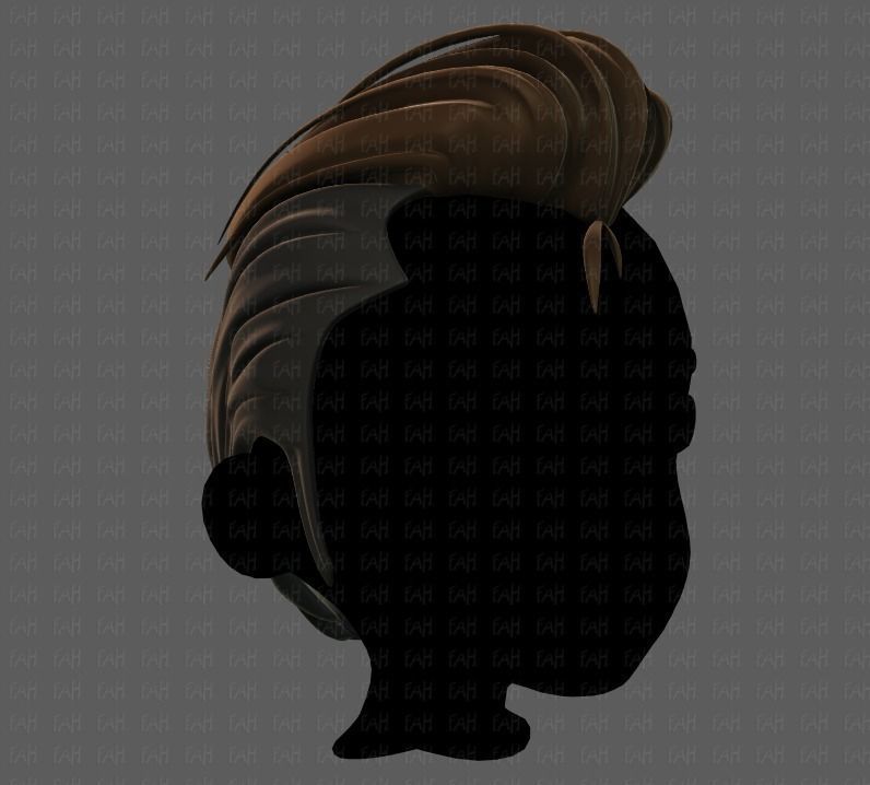 3D Hair style for boy V66 Low-poly 3D model_2