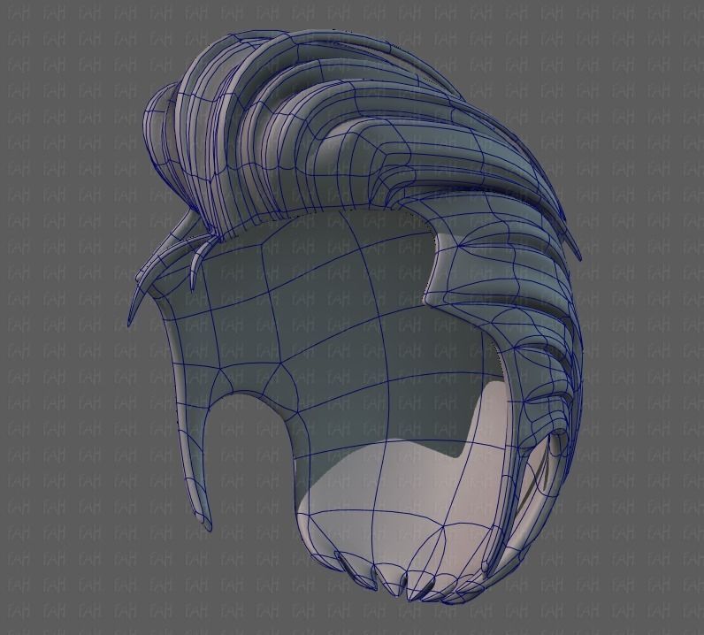 3D Hair style for boy V66 Low-poly 3D model_42