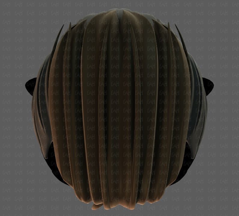 3D Hair style for boy V66 Low-poly 3D model_33