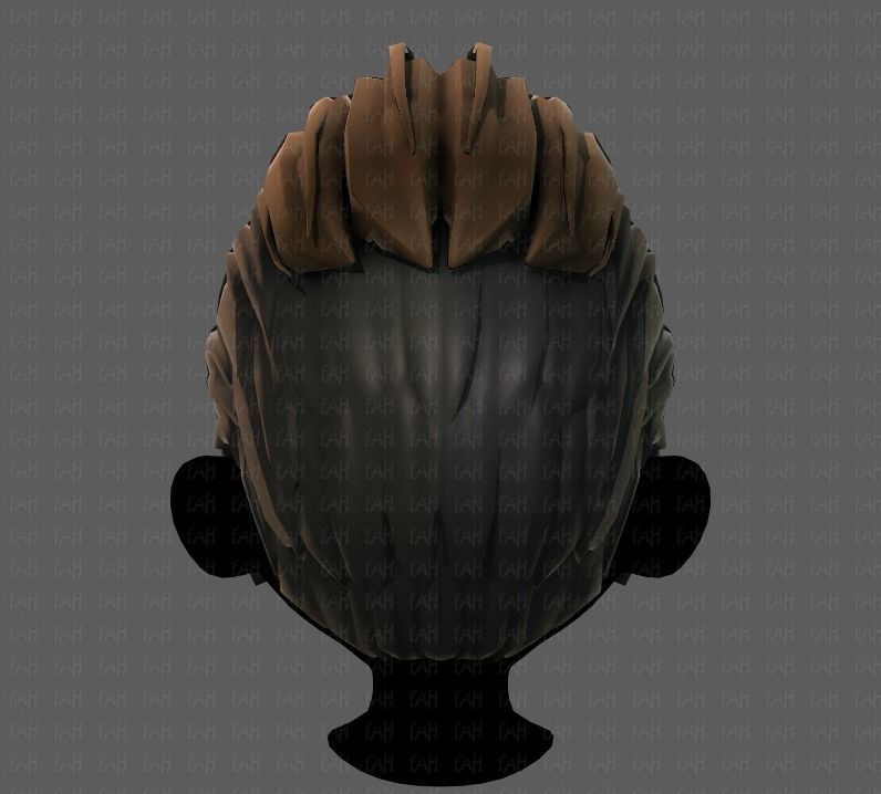3D Hair style for boy V66 Low-poly 3D model_21