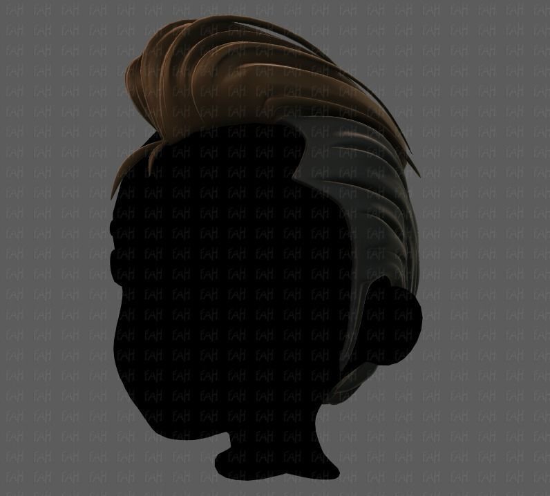 3D Hair style for boy V66 Low-poly 3D model_8