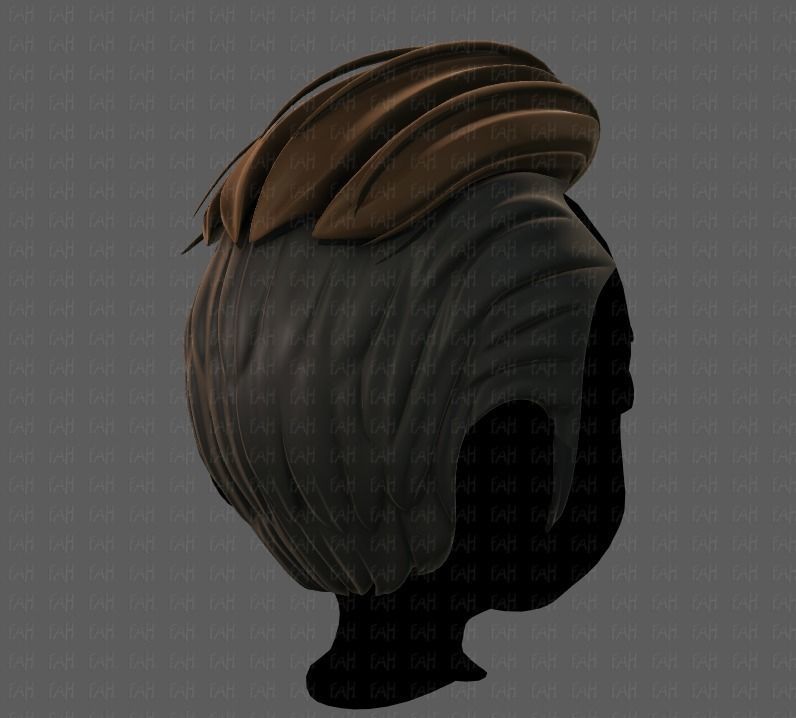 3D Hair style for boy V66 Low-poly 3D model_4