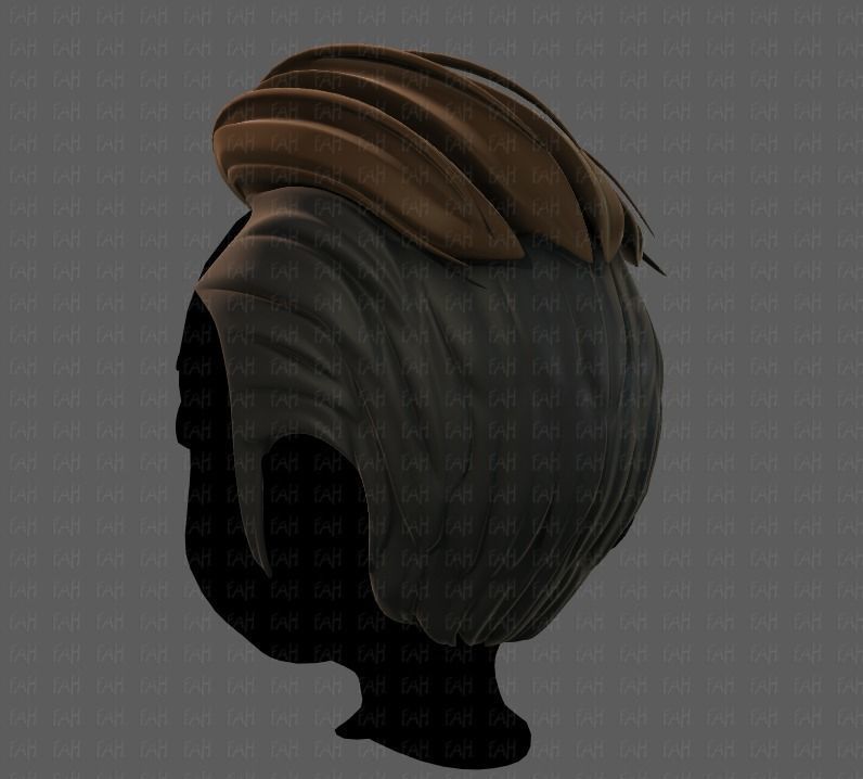 3D Hair style for boy V66 Low-poly 3D model_6