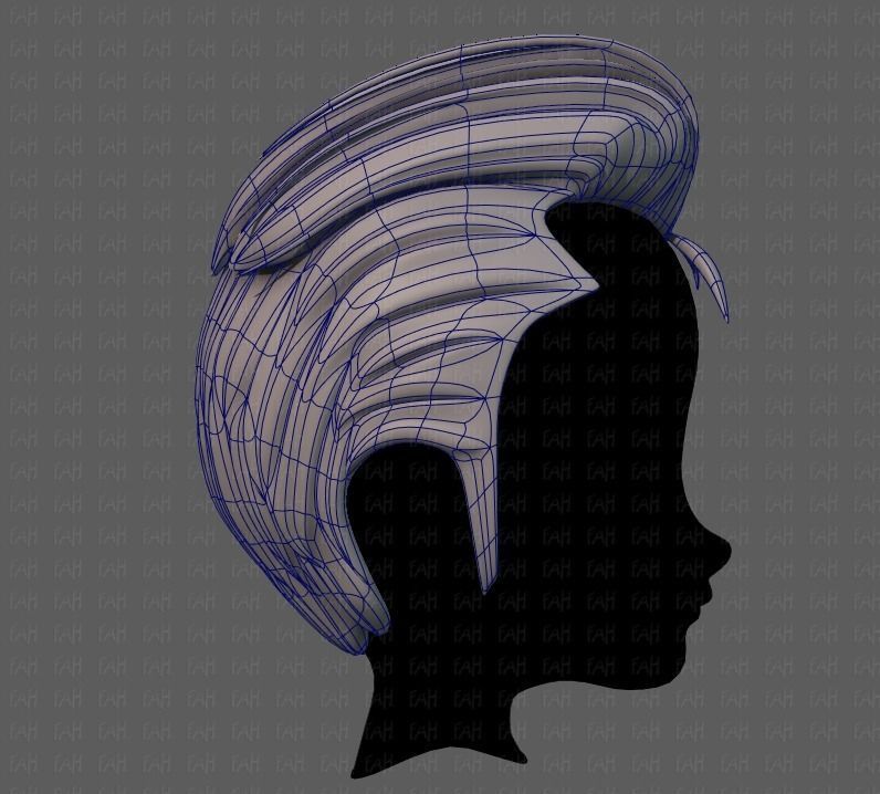 3D Hair style for boy V66 Low-poly 3D model_11