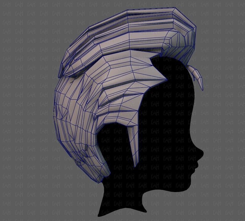 3D Hair style for boy V66 Low-poly 3D model_27