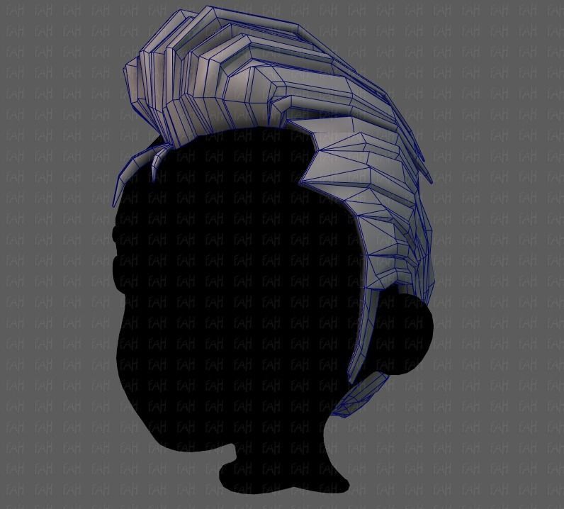 3D Hair style for boy V66 Low-poly 3D model_32