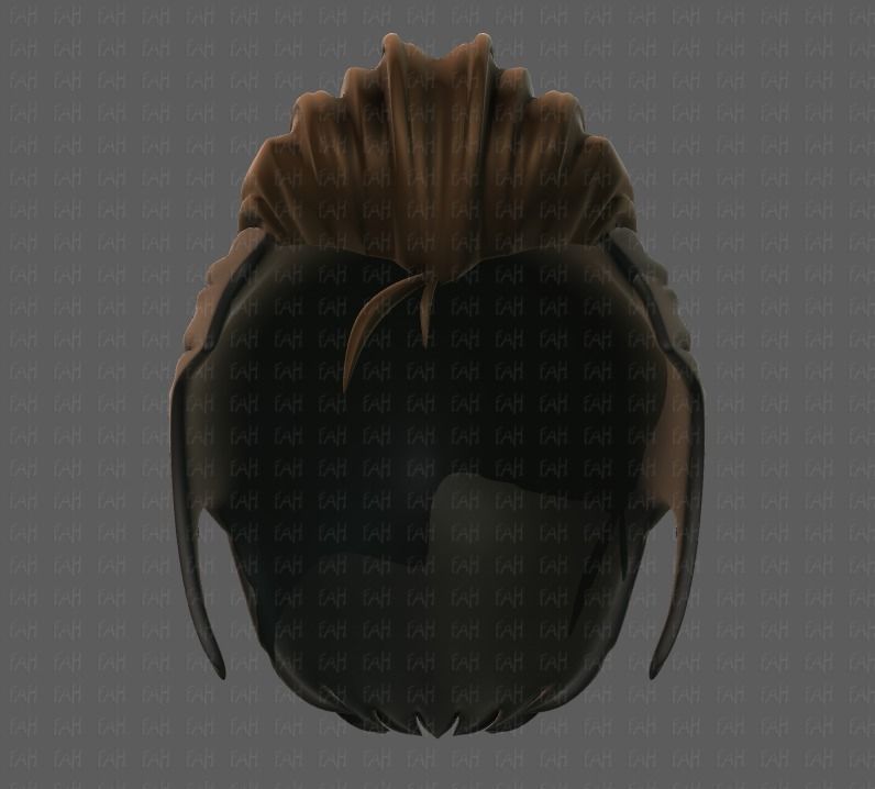 3D Hair style for boy V66 Low-poly 3D model_37