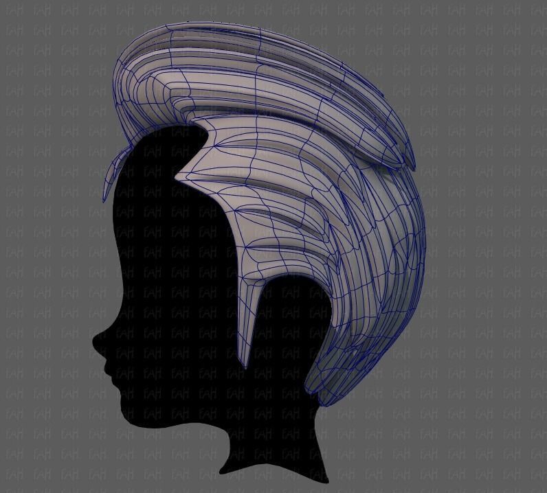 3D Hair style for boy V66 Low-poly 3D model_15