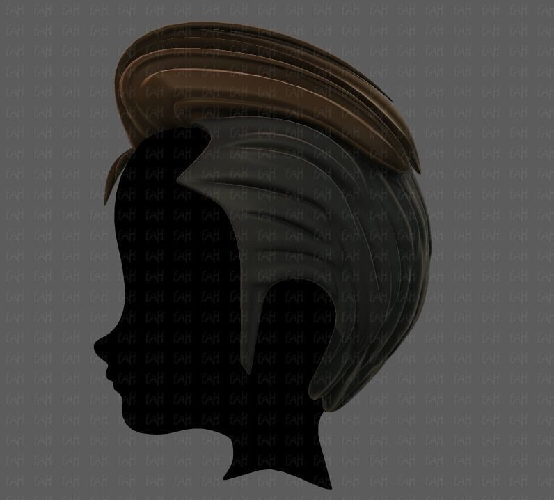 3D Hair style for boy V66 Low-poly 3D model_7