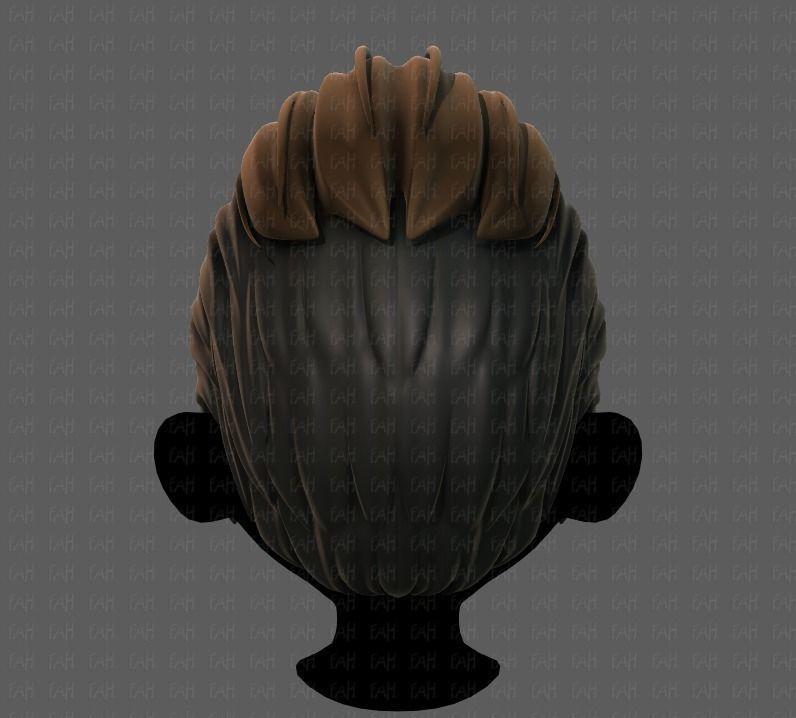 3D Hair style for boy V66 Low-poly 3D model_5