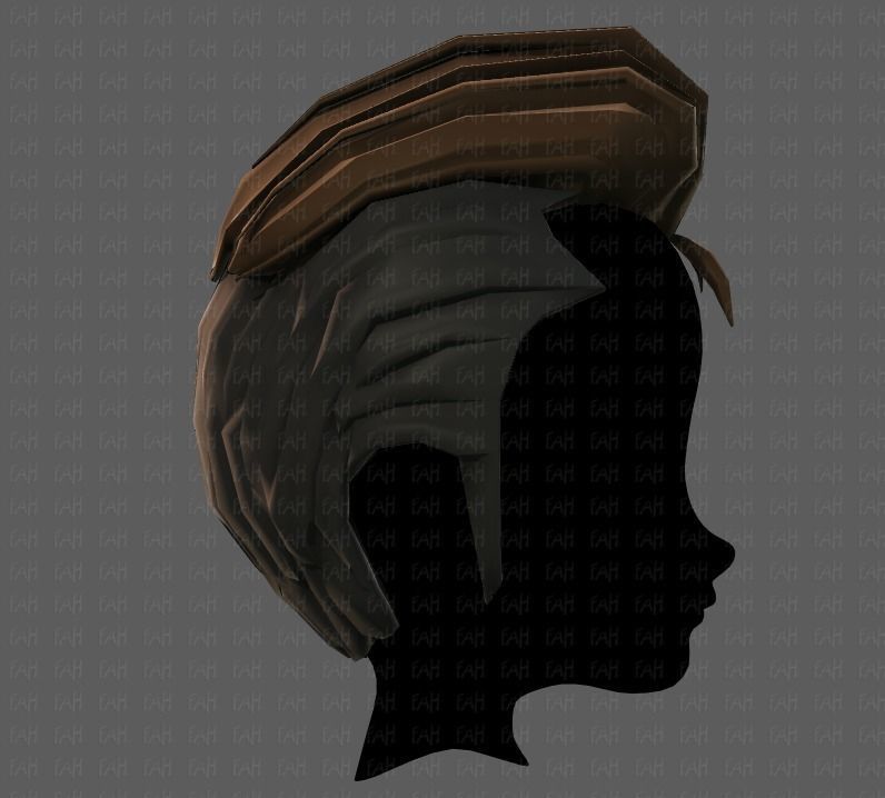 3D Hair style for boy V66 Low-poly 3D model_19